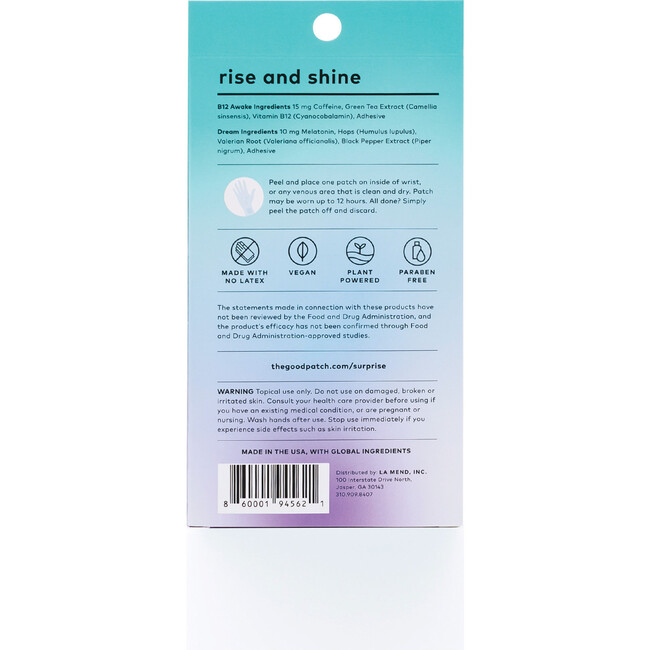 Rise and Shine Patch Set, 8 count - Supplements & Vitamins - 3