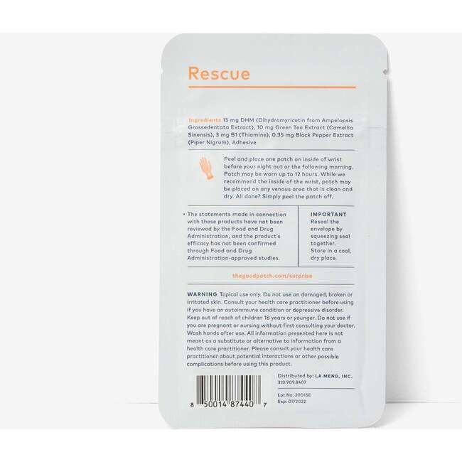 Rescue Plant Patch, 4 count - Supplements & Vitamins - 3
