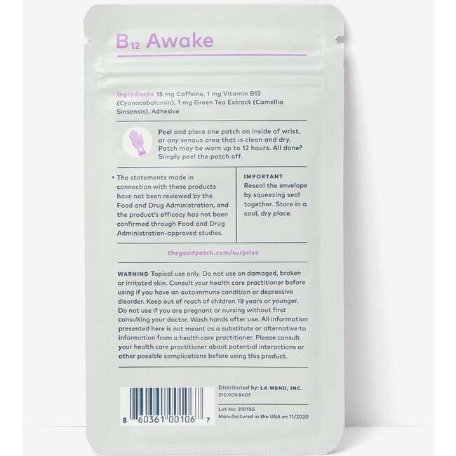 B12 Awake Plant Patch, 4 count - Supplements & Vitamins - 3