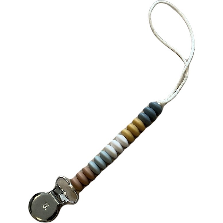 Petite Ezra Pacifier & Toy Clip, Storm Clouds - Pacifiers - 1