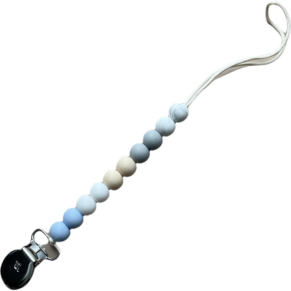 Petite Molly Pacifier & Toy Clip, Light Gray - Pacifiers - 1