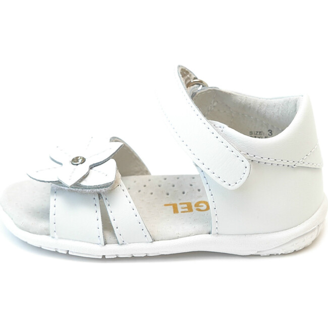 Nancy Jeweled Flower Sandal, White - Sandals - 2