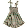 Mose Agate Baby Dress, Green - Dresses - 1 - thumbnail