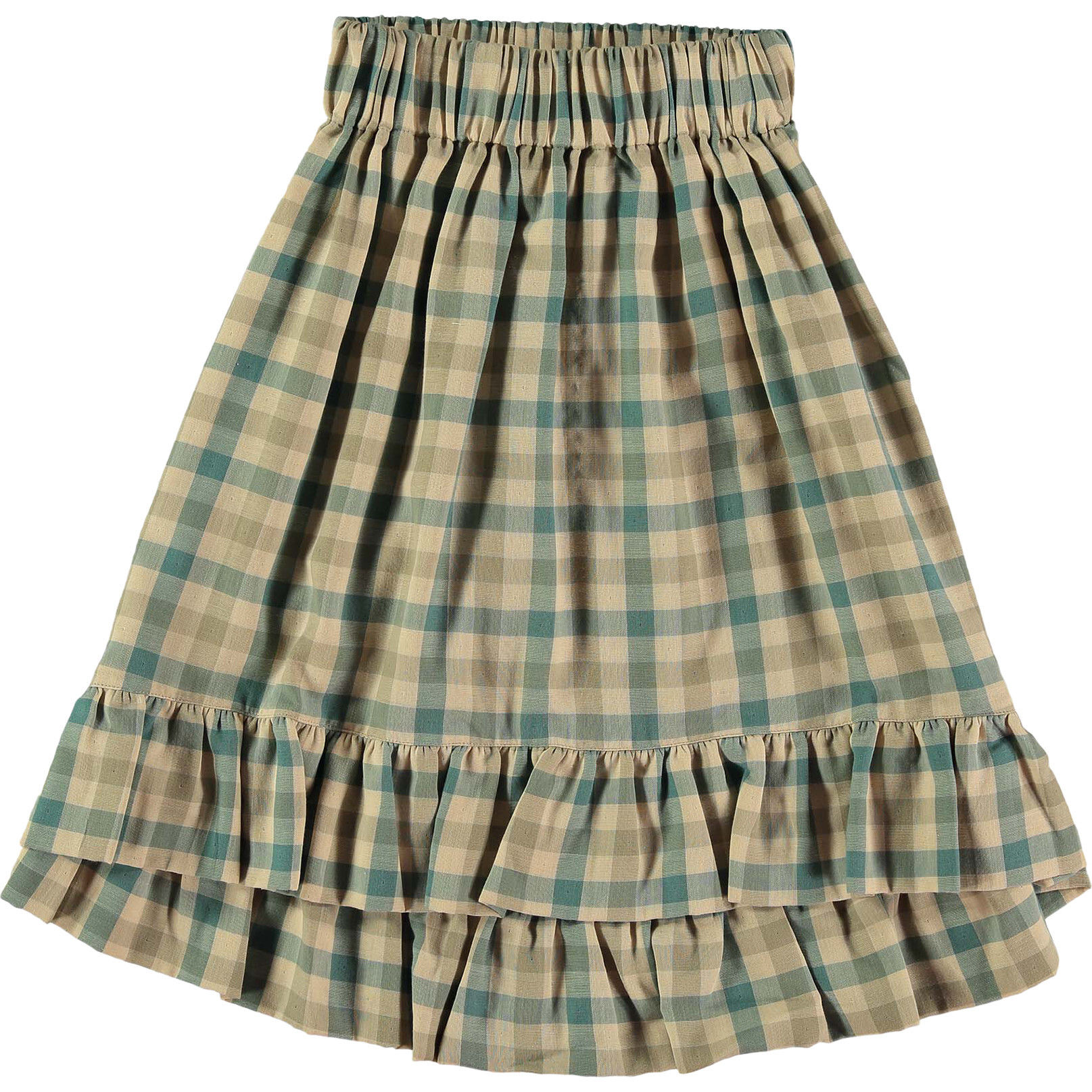 Mose Agate Woven Long Skirt, Green - Skirts - 1