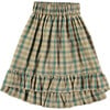 Mose Agate Woven Long Skirt, Green - Skirts - 1 - thumbnail