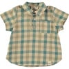 Mose Agate Woven Baby Shirt, Green - Shirts - 1 - thumbnail