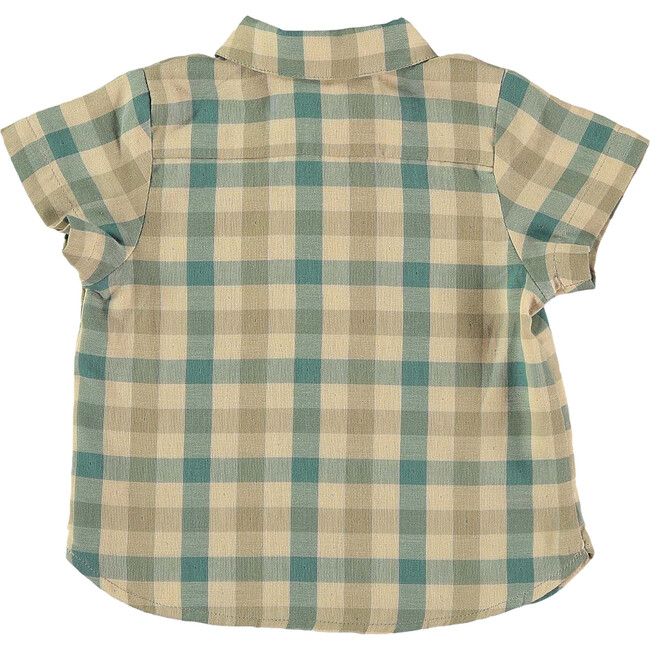 Mose Agate Woven Baby Shirt, Green
