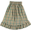 Mose Agate Woven Long Skirt, Green - Skirts - 3