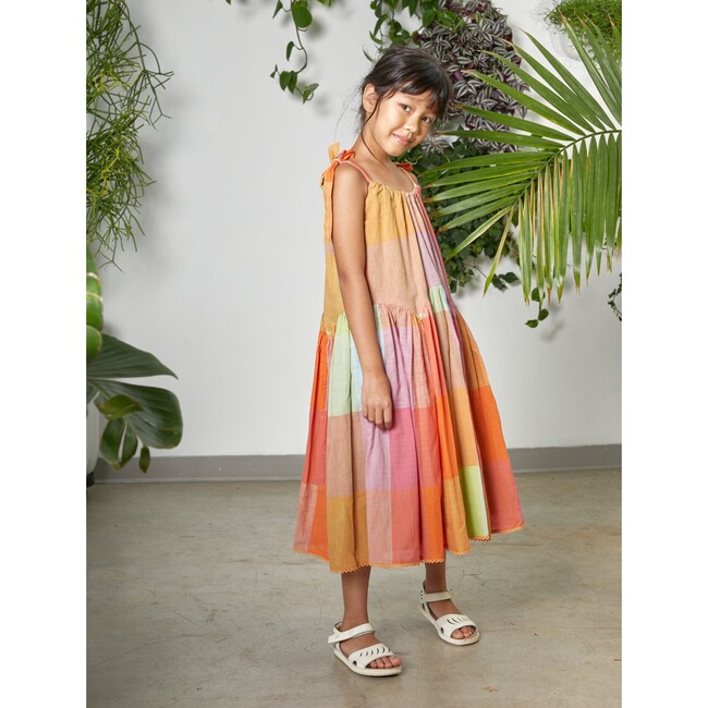 Girls Leila Dress, Jupiter Chex - Dresses - 4