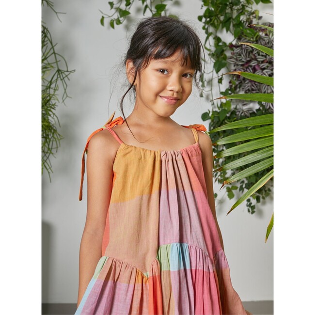 Girls Leila Dress, Jupiter Chex - Dresses - 5
