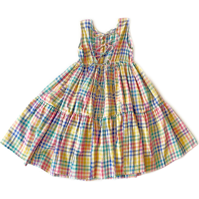 Girls Tie Dress, League Chex - Dresses - 6