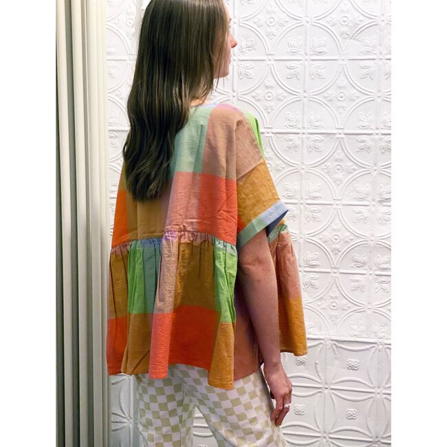 Women's Marni Top, Jupiter Chex - Blouses - 3