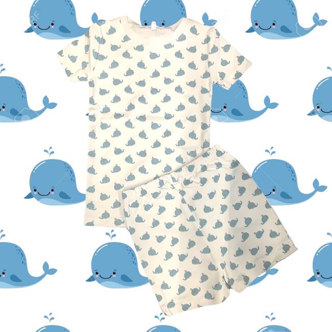 Baby Whales Shorts Pajama Set