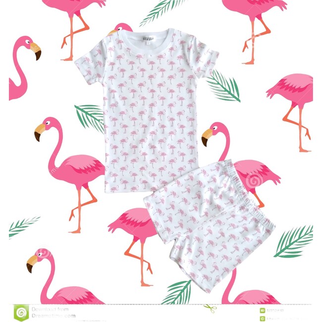 Flamingos Shorts Pajama Set
