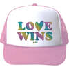 Love Wins Trucker Hat, Rainbow Sparkle - Hats - 1 - thumbnail