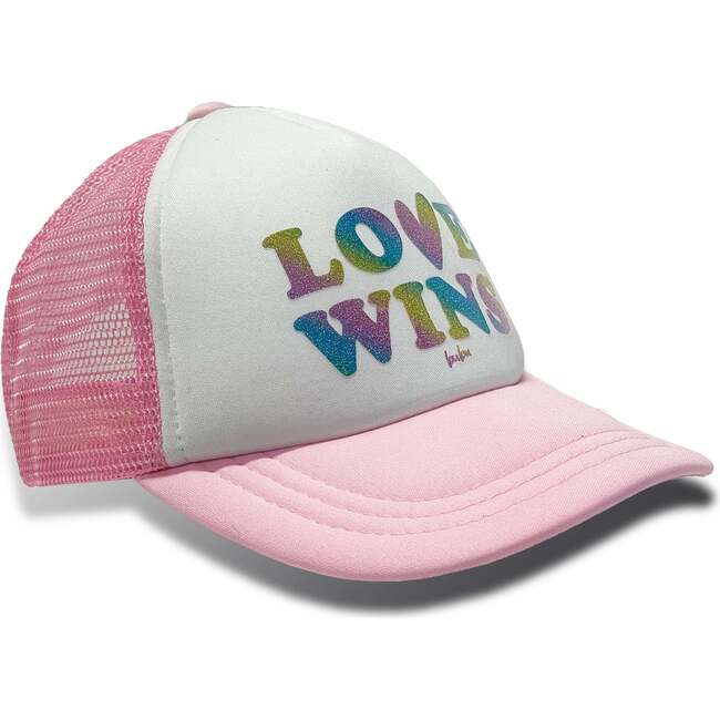 Love Wins Trucker Hat, Rainbow Sparkle - Hats - 2