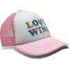 Love Wins Trucker Hat, Rainbow Sparkle - Hats - 2 - thumbnail