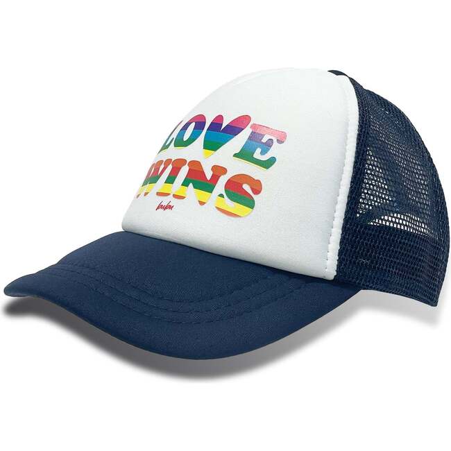 Love Wins Trucker Hat, Rainbow Stripe