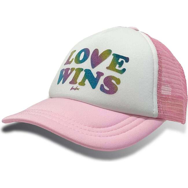 Love Wins Trucker Hat, Rainbow Sparkle - Hats - 3