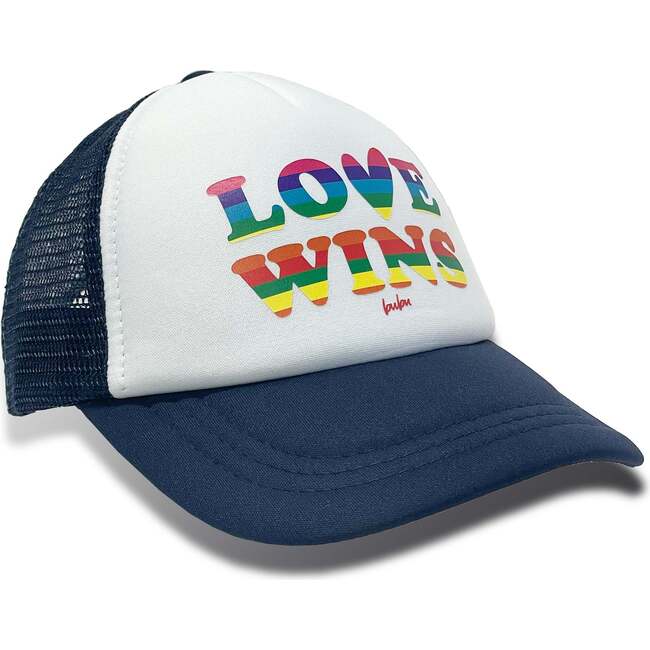 Love Wins Trucker Hat, Rainbow Stripe - Hats - 3