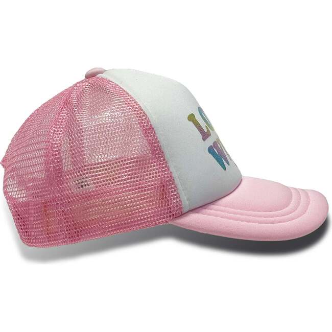 Love Wins Trucker Hat, Rainbow Sparkle - Hats - 4