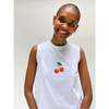 The Women's Mon Cherry Tank, White - Tees - 2