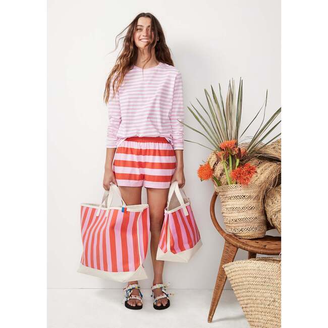 The Women's Modern Long, Pink/White