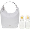 Baby Bottle Bag Cotton, Dove - Diaper Bags - 2