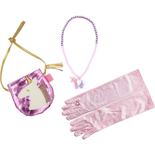 Unicorn Purse, Necklace & Princess Gloves Bundle