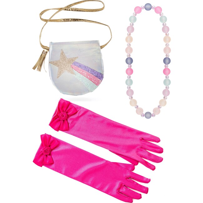 Shining Star Purse, Necklace & Princess Gloves Bundle - Costume Accessories - 1