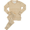 Merino Wool Long Johns, Turmeric Stripe - Loungewear - 1 - thumbnail
