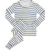 Merino Wool Long Johns, Orion Blue Stripe - Loungewear - 1 - thumbnail