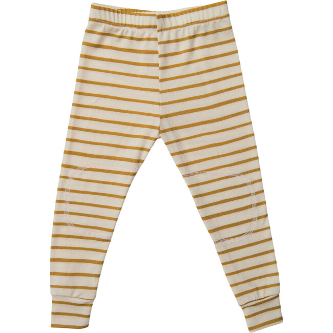 Merino Wool Long Johns, Turmeric Stripe - Loungewear - 3