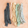 Merino Wool Long Johns, Agave with Navy Stripe - Loungewear - 5 - thumbnail
