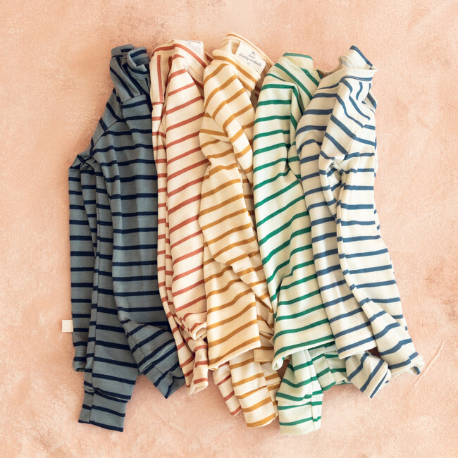 Merino Wool Long Johns, Sandstone Stripe - Loungewear - 7