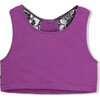 Imperial Purple Bra Top With Black Lace Racer Back Detail, Purple - Bra - 1 - thumbnail