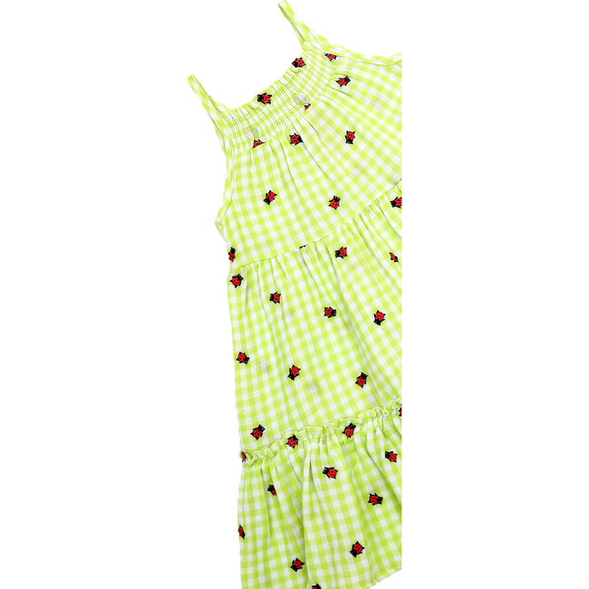 Ladybug Schiffli Dress, Gingham - Dresses - 2
