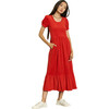 Women's Ruth Dress, Red - Dresses - 1 - thumbnail