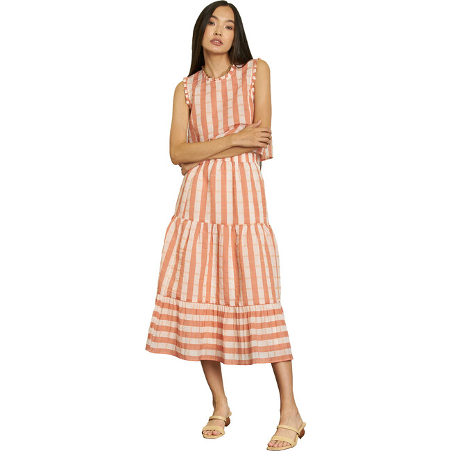 Women's Aviana Top, Peach Stripe - Blouses - 1