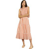 Women's Aviana Top, Peach Stripe - Blouses - 1 - thumbnail