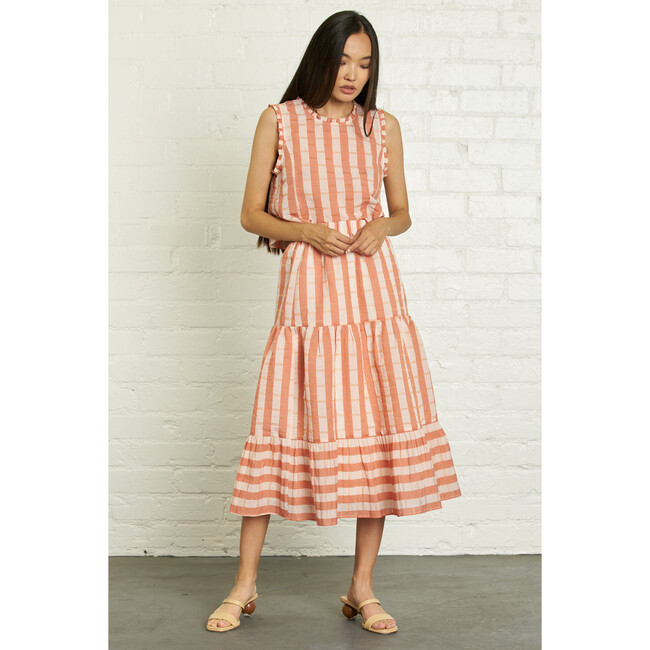 Women's Aviana Top, Peach Stripe - Blouses - 4