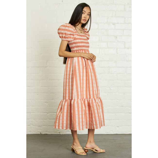 Women's Nicole Dress, Peach Stripe - Dresses - 3