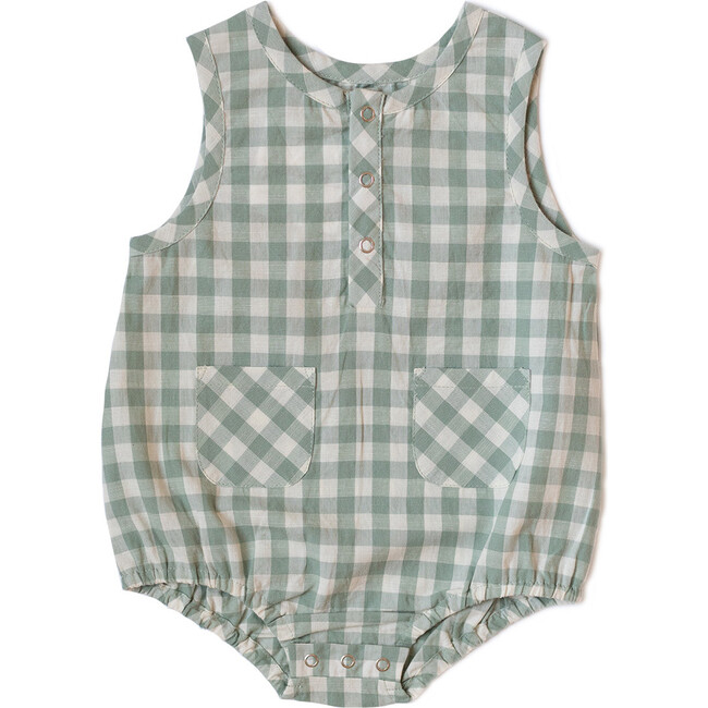 Checkmate One-Piece, Sage - Rompers - 1
