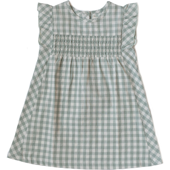 Checkmate Ruffle Dress, Sage
