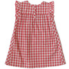 Checkmate Ruffle Dress, Tomato - Dresses - 2