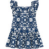 Ariele Dress, Blue and White - Dresses - 1 - thumbnail