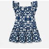 Ariele Dress, Blue and White - Dresses - 3