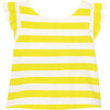 Amina Tee, White and Yellow - T-Shirts - 1 - thumbnail