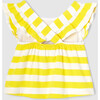 Amina Tee, White and Yellow - T-Shirts - 2