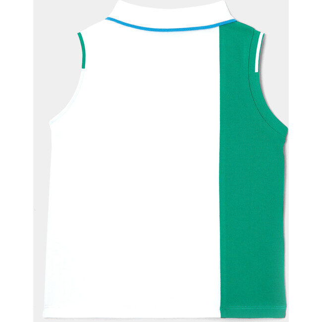 Amanuel Polo, White and Green - Polo Shirts - 2